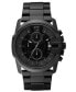 Mens Chronograph Black Ion Plated Stainless Steel Bracelet Watch 49x45mm DZ4180