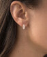 ფოტო #5 პროდუქტის Cubic Zirconia Crossover Hoop Earrings in Sterling Silver (Also in 14k Gold Over Silver or 14k Rose Gold Over Silver)