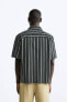 Striped cotton - linen shirt