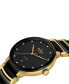 ფოტო #2 პროდუქტის Unisex Swiss Automatic Centrix Diamond (1/10 ct. t.w.) Black Ceramic & Gold PVD Stainless Steel Bracelet Watch 40mm
