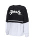 Фото #4 товара Women's Black, White San Francisco Giants Chunky Pullover Sweater