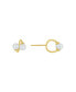 ფოტო #5 პროდუქტის White Imitation Pearl Ear Bud Holder Earring