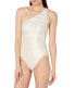 Фото #1 товара Купальник Ralph Lauren LAUREN Luxury Paisley One Shoulder One-Piece Swimsuit, 16 One Size