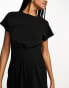 ASOS DESIGN Tall nipped in waist mini dress in black