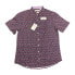 Фото #1 товара Nick Graham Men's Performance Stretch Printed Woven Short Sleeve Button Up Shirt