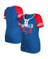 ფოტო #1 პროდუქტის Women's Royal Buffalo Bills Raglan Lace-Up T-shirt