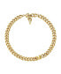 ფოტო #6 პროდუქტის Women's Statement Link Necklace 14K Gold Plated Brass with Clear Stones