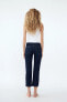 SLIM FIT CROPPED MID-RISE FLARED JEANS