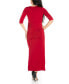 Фото #2 товара Women's Fitted V-Neck Side Slit Maxi Dress