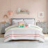 Фото #3 товара 5pc Full/Queen Striped Piper Cotton Comforter Set with Chenille Trim Pink