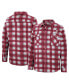 Фото #1 товара Men's Crimson, White Alabama Crimson Tide Ellis Plaid Full-Snap Shirt Jacket