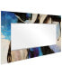 'Motivos' Rectangular On Free Floating Printed Tempered Art Glass Beveled Mirror, 72" x 36"