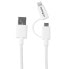 StarTech.com 1 m (3 ft.) 2 in 1 Charging Cable - USB to Lightning or Micro-USB for iPhone / iPad / iPod / Android - Apple MFi Certified - Multi Phone Charger - USB 2.0 - 1 m - USB A - Micro-USB B - USB 2.0 - White