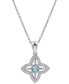 ფოტო #1 პროდუქტის Blue Topaz (1/2 ct. t.w.) & Lab-Grown White Sapphire (1/10 ct. t.w.) Star 18" Pendant Necklace in Sterling Silver