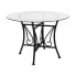 Фото #2 товара Princeton 42'' Round Glass Dining Table With Black Metal Frame