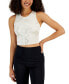 Фото #1 товара Women's Crack Foil Cropped Tank Top, Created for Macy's