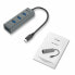 Фото #3 товара USB-разветвитель i-Tec C31HUBMETAL403 USB x 4 Серый