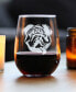 Фото #3 товара English Bulldog Face Bulldog Dog Gifts Stem Less Wine Glass, 17 oz