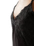 Monki strappy maxi slip dress with lace detail in black M - фото #7