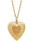 Italian Gold diamond Accent Heart Locket 18" Pendant Necklace in 10k Gold