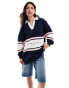 Фото #8 товара Tommy Jeans colorblock rugby shirt in navy