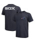 ფოტო #1 პროდუქტის Men's Navy Chicago White Sox Throwback Logo Tri-Blend T-shirt