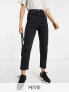 Фото #1 товара Bershka Petite comfort fit mom jean in black