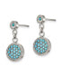 Stainless Steel Reconstructed Turquoise Dangle Earrings