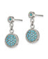 ფოტო #2 პროდუქტის Stainless Steel Reconstructed Turquoise Dangle Earrings