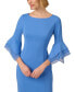 Фото #3 товара Women's Tiered-Cuff 3/4-Sleeve Sheath Dress