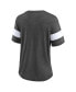 Фото #4 товара Women's Heathered Charcoal San Francisco Giants Wordmark V-Neck Tri-Blend T-shirt