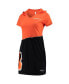 ფოტო #2 პროდუქტის Women's Orange, Black Cincinnati Bengals Hooded Mini Dress