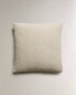 Jute and cotton cushion cover