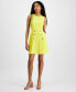 Petite Button-Trim Fit & Flare Dress Lemonade///, 10p - фото #4