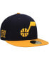 Фото #1 товара Men's Navy, Gold Utah Jazz Midnight 59Fifty Fitted Hat