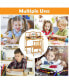 Фото #6 товара Bamboo Kids Study Desk and Chair Set with Bookshelf