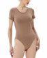 ფოტო #1 პროდუქტის Women's Round Neck Basic Bodysuit Top