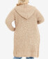 Фото #5 товара Plus Size Chelsea Long Sleeve Coatigan Sweater