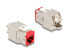 Delock Keystone Modul RJ45 Buchse zu LSA Cat.6A werkzeugfrei rot Set 10 Stück