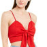 Фото #1 товара Топ Aqua Womens Blend TieFront Bralette Red Cami S