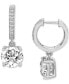 ფოტო #3 პროდუქტის Lab Grown Diamond Dangle Hoop Earrings (5-1/5 ct. t.w.) in 14k White Gold