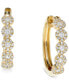 ფოტო #1 პროდუქტის Diamond Halo Hoop Earrings (1/2 ct. t.w.) in 14k White or Yellow Gold