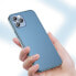 Sztywne etui z elastyczną ramką do iPhone 12 Pro Max Frosted Glass Case biały