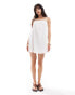 Фото #3 товара Wednesday's Girl gauzey smock cami dress in white