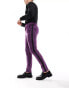 ASOS DESIGN skinny tuxedo suit trouser in purple velvet