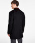 Men Wool Blend Overcoats with Contrast Velvet Top Collar