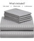 Фото #5 товара Twin 4 PC Striped Rayon From Bamboo Solid Performance Sheet Set