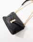 Glamorous padded crossbody bag with chain strap in black