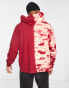 Фото #8 товара ASOS DESIGN oversized hoodie in red with placement tie dye