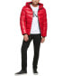 Фото #7 товара Men's High Shine Hooded Puffer Jacket